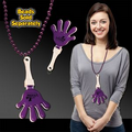 Purple & White Hand Clapper w/ Attached J Hook